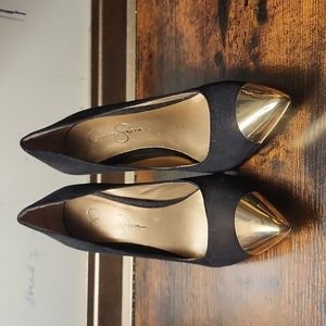 Jessica Simpson Womens Black Heels Pumps Size 7.5 B